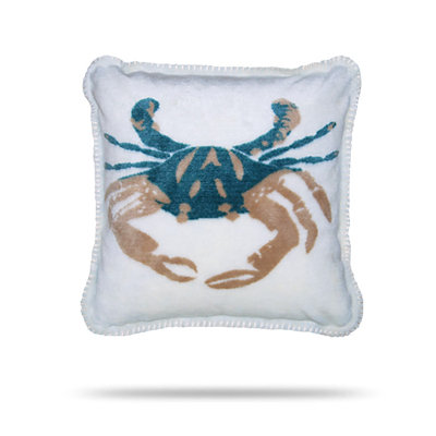 Highland Dunes Rohan Sand Crab Throw Crab Outdoor Throw Pillow Highland